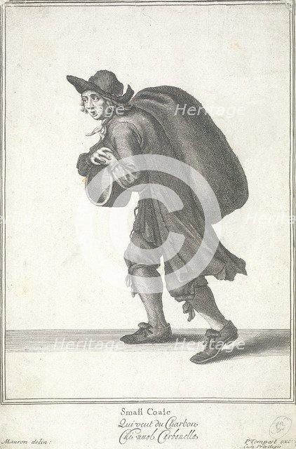 'Small Coale', Cries of London, (c1688?). Artist: Pierce Tempest