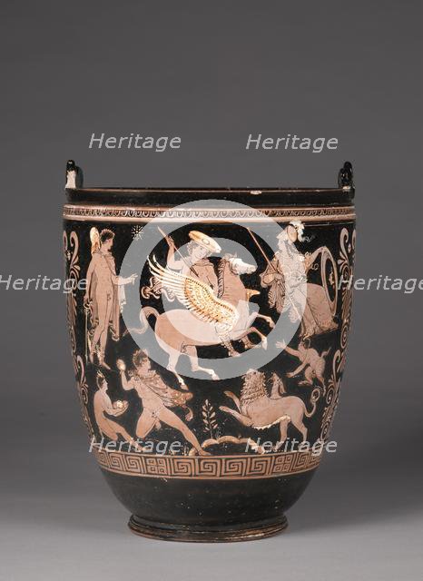 Apulian Situla, c. 350 BC. Creator: Group of the Dublin Situlae, attributed to.