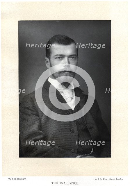 Nicholas II Tsar of Russia, as Tsarevich, c1890. Artist: Unknown