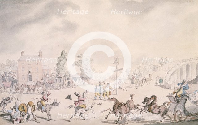'Kew Bridge', Kew, London, 1819. Artist: Thomas Rowlandson