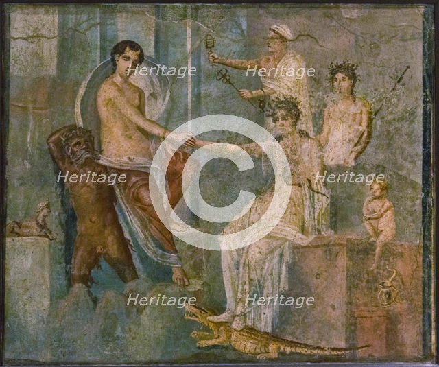 Jupiter and Io, 1st H. 1st cen. AD. Creator: Roman-Pompeian wall painting.