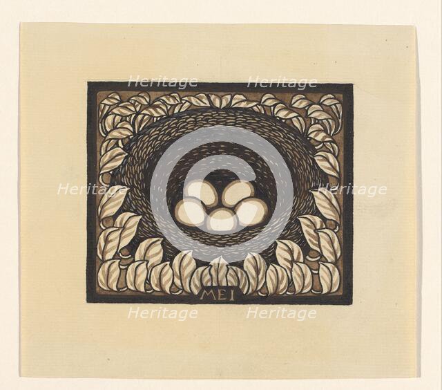 Bird's nest with eggs, 1887-1924. Creator: Julie de Graag.