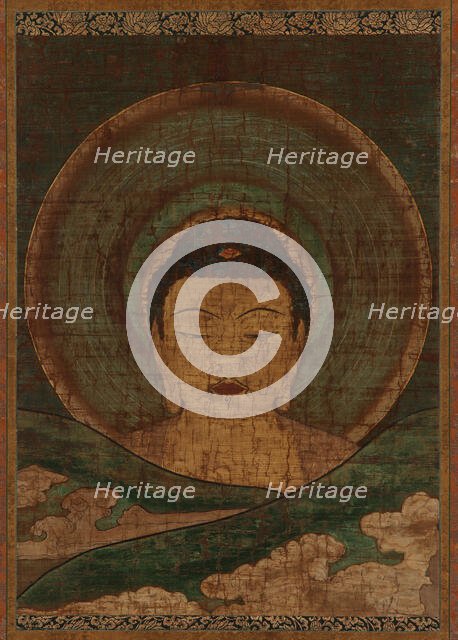 Amitabha rising above the hills, Kamakura period, 14th century. Creator: Unknown.