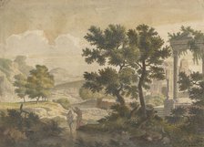 Landscape with the baptism of Christ, 1774. Creator: J.H. Wend.