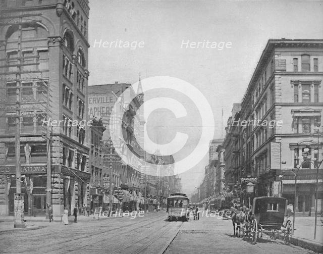 'Broadway, north from Chestnut Street, St. Louis', c1897. Creator: Unknown.