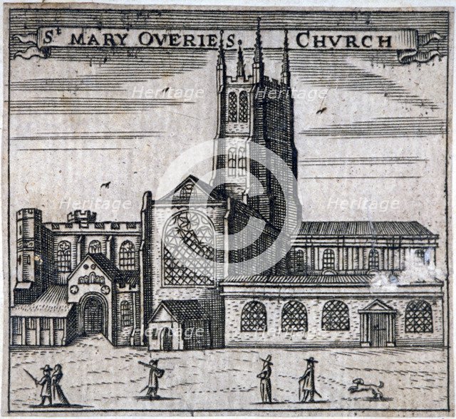 St Mary Overie's Church, Southwark, London, c1750. Artist: Anon