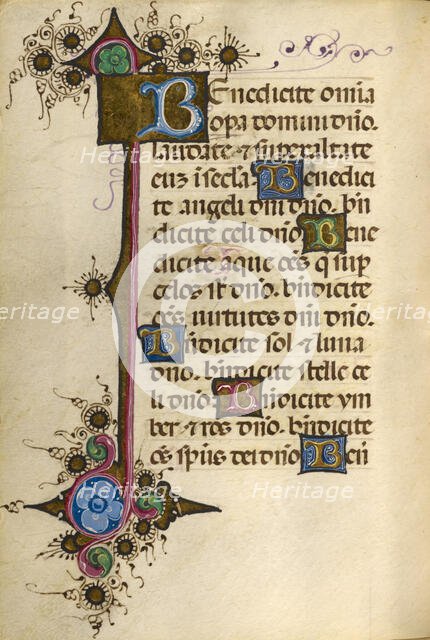 Decorated Text Page; Gualenghi-d'Este Hours, about 1469. Creator: Unknown.