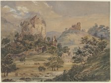Castle Eltz on the Moselle, mid-19th century. Creator: Julius Hübner.