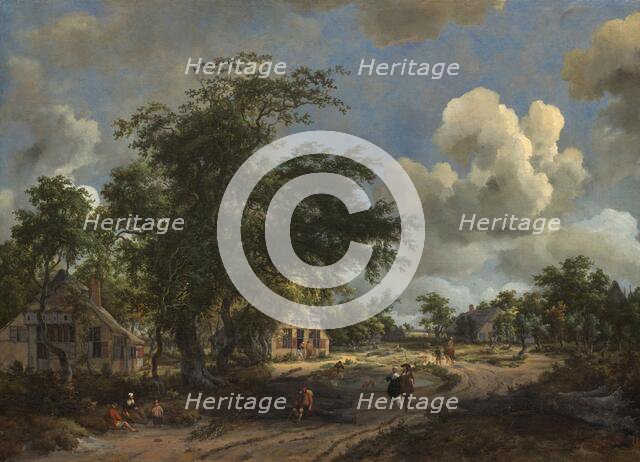 A View on a High Road, 1665. Creator: Meindert Hobbema.