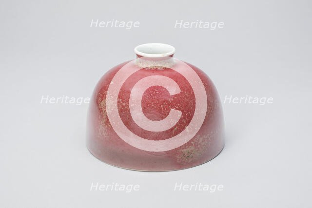 Peachbloom-glazed waterdropper (taibaizun), Qing dynasty, Kangxi reign (1662-1722). Creator: Unknown.