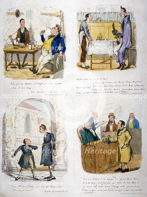 'Scenes in London', c1830.                   Artist: Anon