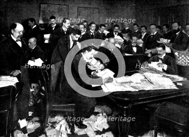 The Manager's Office, National Bank of Scotland, 1898. Creator: Reinhold Thiele.