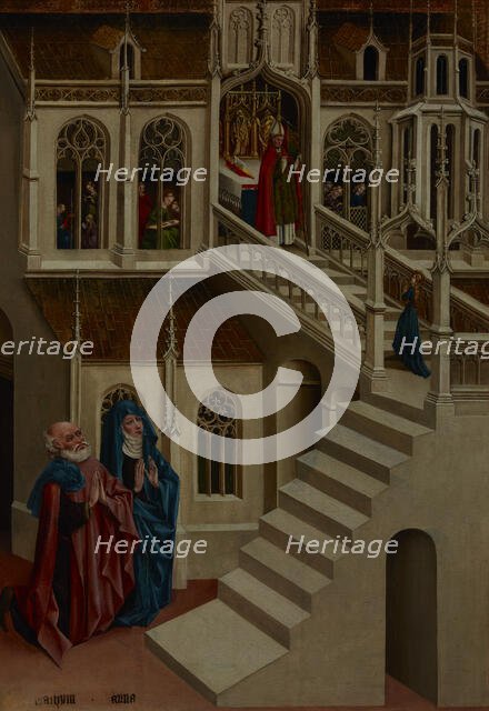 Presentation of the Virgin Mary in the Temple-Altar Panel from Marienfeld, between 1456-1457. Creator: Johann Koerbecke.