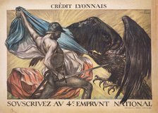 Crédit Lyonnais. Souscrivez au 4e Emprunt National , 1918. Creator: Faivre, Abel (1853-1945).