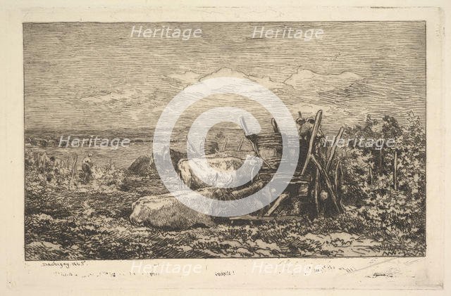 The Harvest (Souvenir of the Morvan), 1865. Creator: Charles Francois Daubigny.