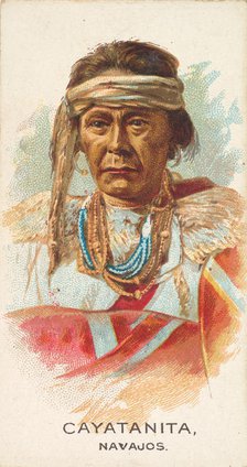 Cayatanita, Navajos, from the American Indian Chiefs series (N2) for Allen & Ginter Cigare..., 1888. Creator: Allen & Ginter.