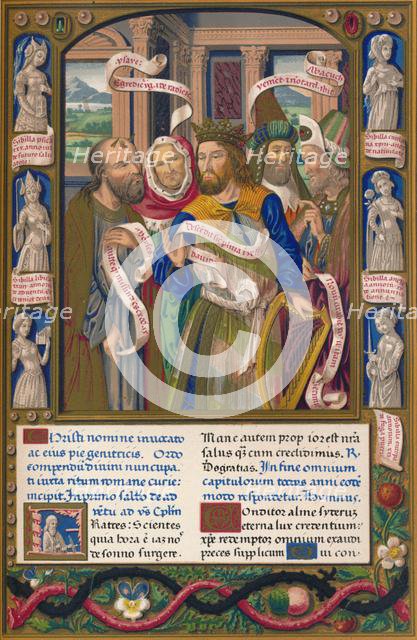 King with harp, (1849).  Creator: H Moulin.