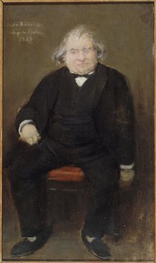 Portrait of Ernest Renan (1823-1892), philosopher, 1889. Creator: Jean Beraud.