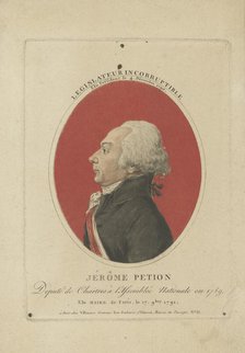 Portrait of Jérôme Pétion de Villeneuve (1756-1794), c. 1800. Creator: Anonymous.
