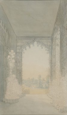 Cottege Palace in the Alexandria Park in Peterhof. Balcony in the study of Empress.