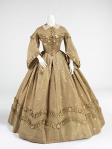 Afternoon dress, American, ca. 1862. Creator: Unknown.