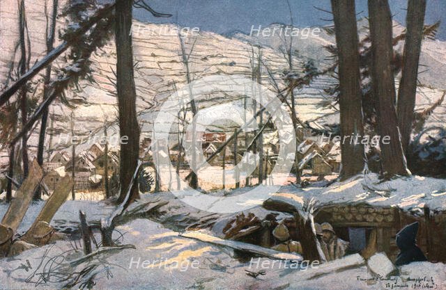 'En Alsace; Village d'Ampfersbach', 1916 Creator: Francois Flameng.