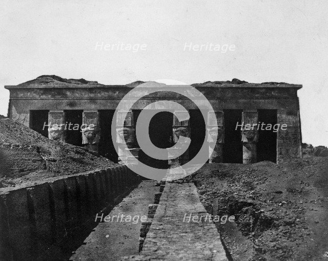Temple of Denderah, Upper Egypt, 1852. Artist: Maxime du Camp