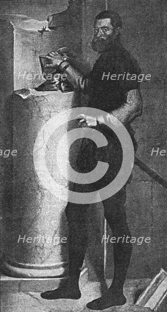 ''The Longford Castle Pictures; Portrait of a Man in Black; after Morone, C.1556', 1890. Creator: Unknown.