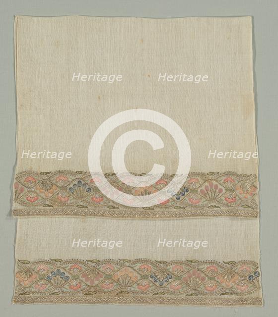 Embroidered Towel, 19th century. Creator: Unknown.