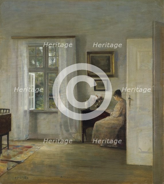 The Reader. Artist: Holsøe, Carl (1863-1935)