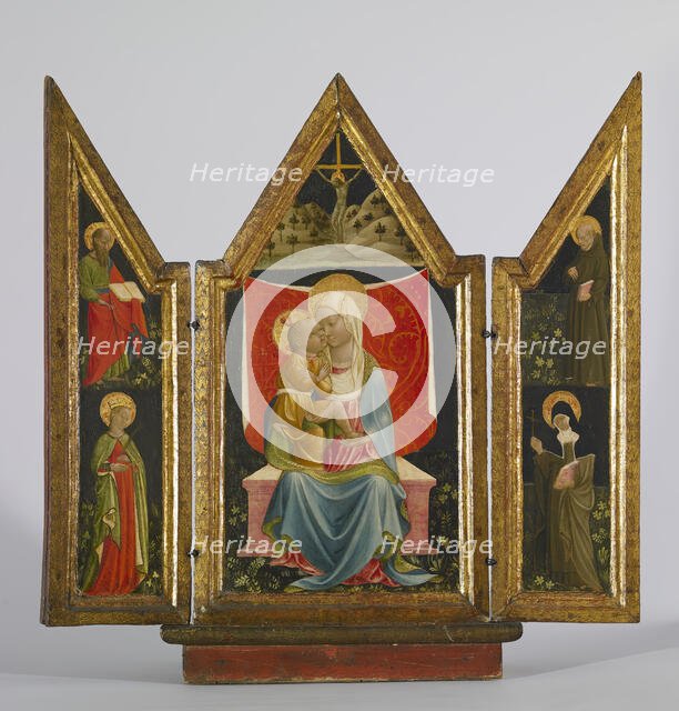 Madonna and Child Enthroned with Saints, c1444. Creator: Andrea Delitio.