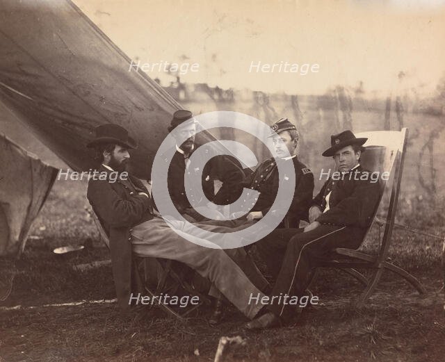 [Four Officers], ca. 1864. Creator: Alexander Gardner.