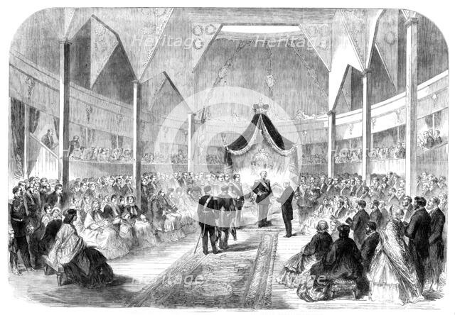Opening of the Italian Exposition at Florence by Victor Emmanuel, 1861.  Creator: Unknown.