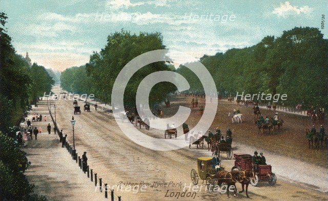 'Rotten Row, Hyde Park, London', c1910. Artist: Unknown.