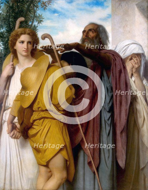 Tobias Saying Good Bye to his Father', 1860. Creator: Bouguereau, William-Adolphe (1825-1905).