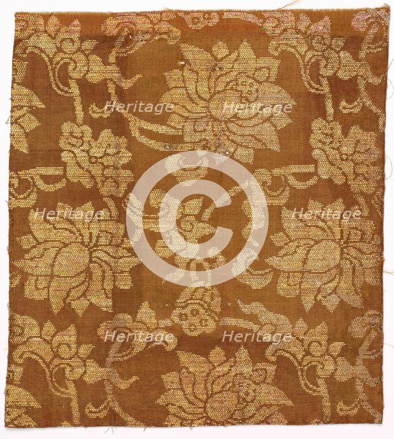 Textile Fragment, 1800s. Creator: Unknown.