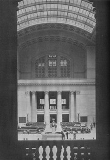 Main waiting room, Chicago Union Station, Illinois, 1926. Artist: Unknown.