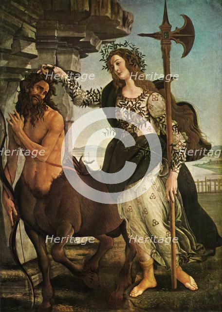 'Pallas and the Centaur', c1480-1485, (1937).  Creator: Sandro Botticelli.