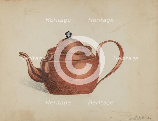 Tea Kettle, 1935/1942. Creator: Frank Nelson.