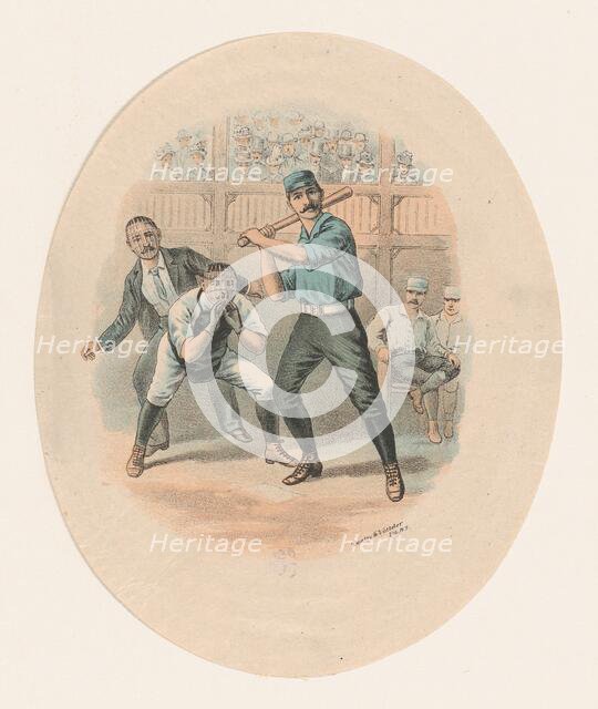 Baseball Scene, 1880-1900. Creator: Beatty and Votteler.