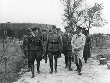 Adolf Hitler and General Wilhelm Keitel inspecting the Maginot Line, France, 1940. Artist: Unknown