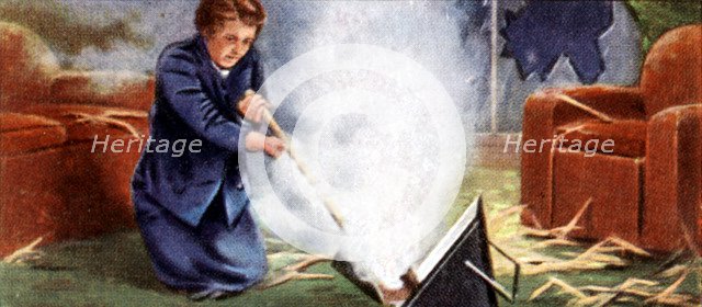 Air Raid Precautions, cigarette card, British, 1938. Artist: Unknown