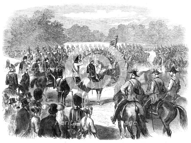 The Guards' Parade at the Horse Guards in honour of the Queen's Birthday, 1869. Creator: Unknown.