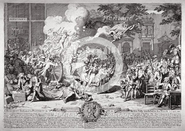 A satire on the South Sea Bubble, 1720. Artist: B Baron