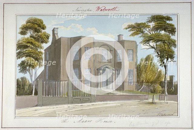 The Manor House, Newington, Southwark, London, 1826. Artist: G Yates