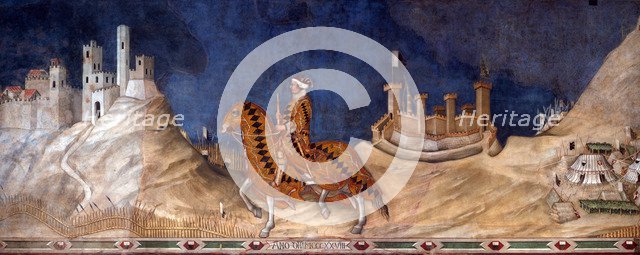 Guidoriccio da Fogliano, 1328. Artist: Martini, Simone, di (1280/85-1344)