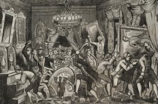 Mutiny of Aranjuez (17-19 March 1808): break-in at the Prince of Peace's house, (1851).  Creator: Unknown.