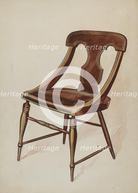 Chair (painted), c. 1937. Creator: Lillian Causey.