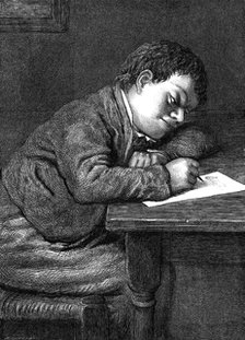 "The Valentine," by W. Hunt, 1874. Creator: Unknown.