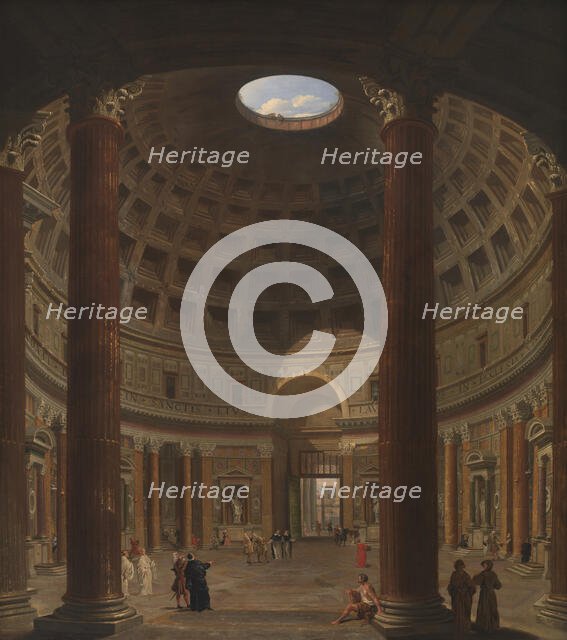 Interior of the Pantheon, Rome, 1706-1765. Creator: Giovanni Paolo Panini.